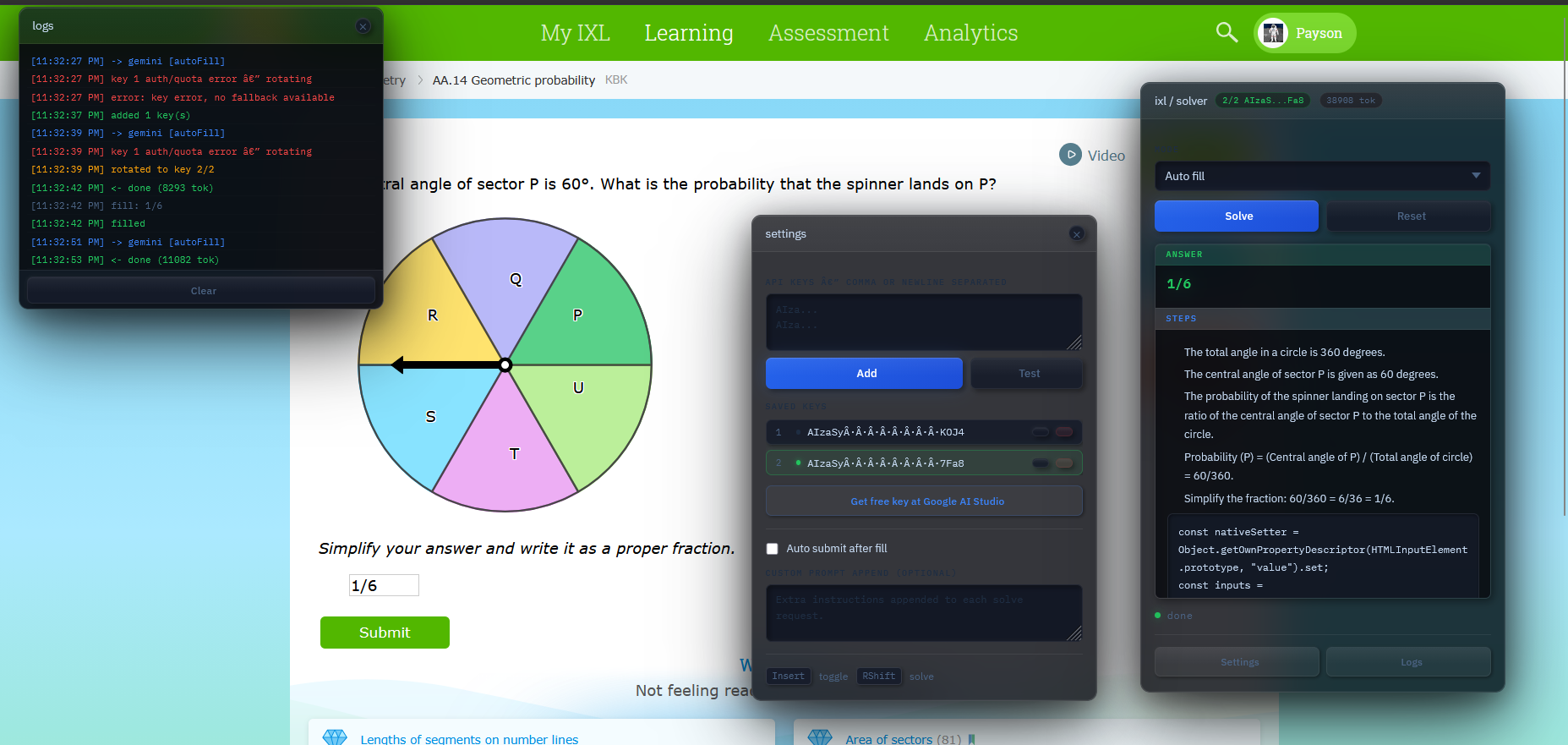 IXL Auto Answer (Gemini 2.5 Flash)