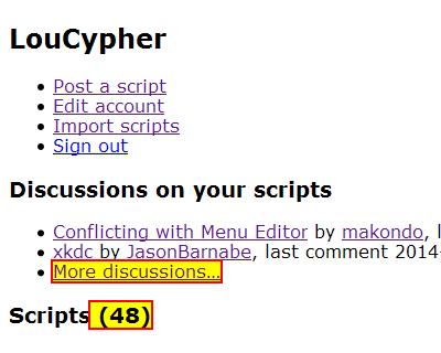On user's own profile