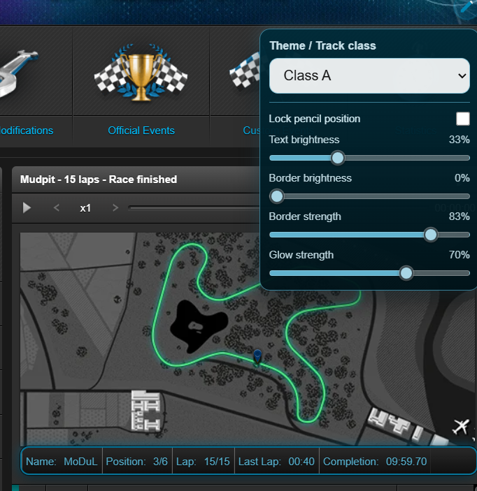 MoDuL's: Racing Theme Changer