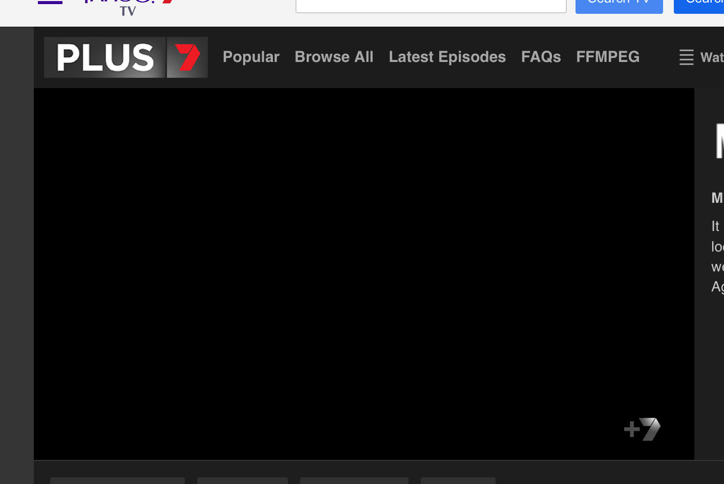 Plus7 VOD FFMPEG download details