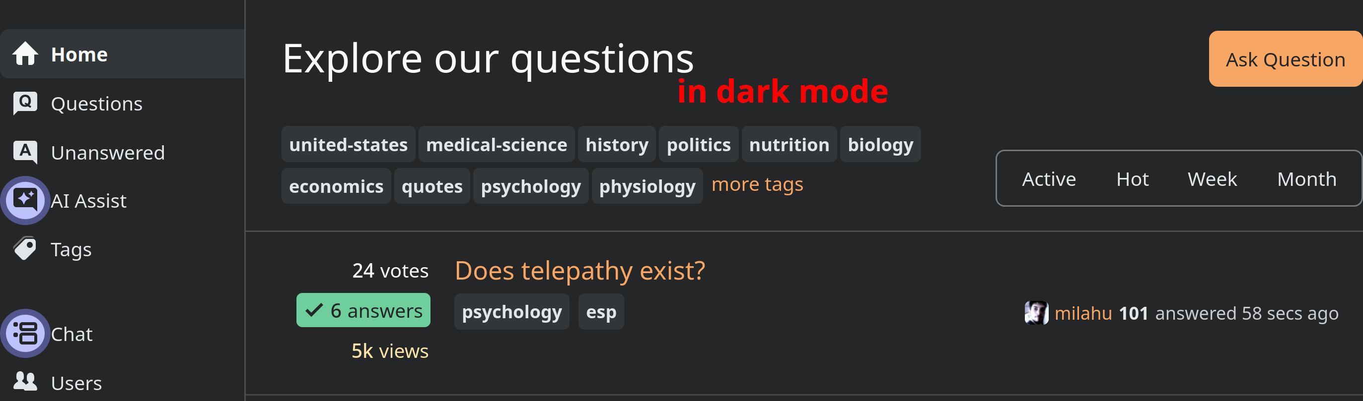 Stack Exchange global dark mode
