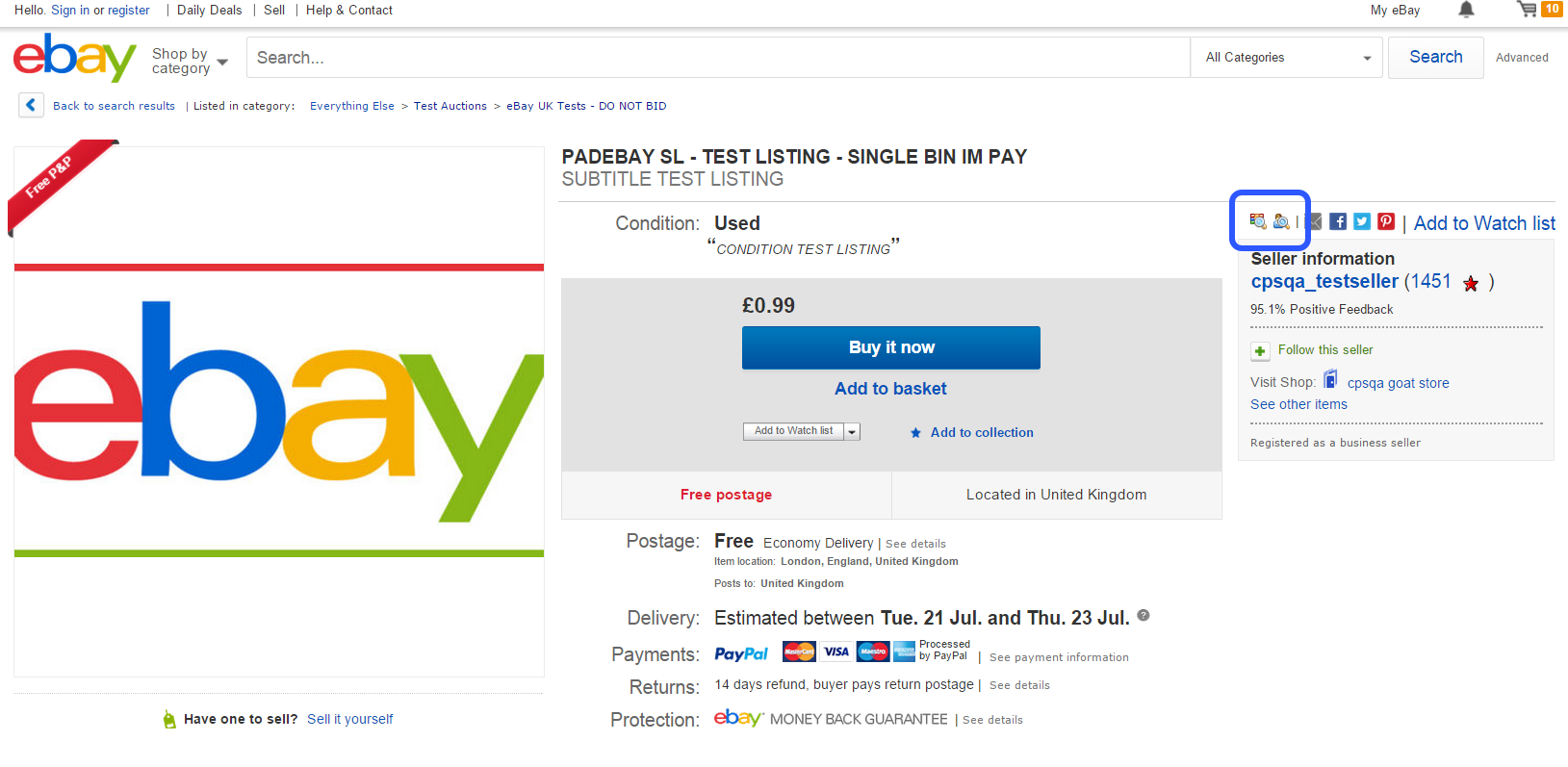 Ebay Add links to similar and suggested items