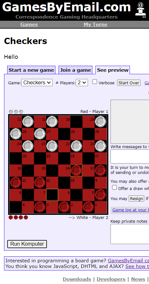 Checkers Script