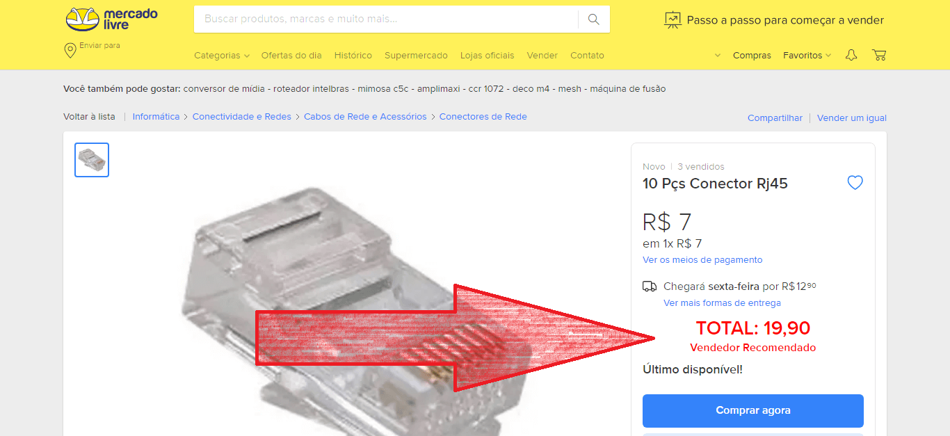 preço de tênis no mercado livre