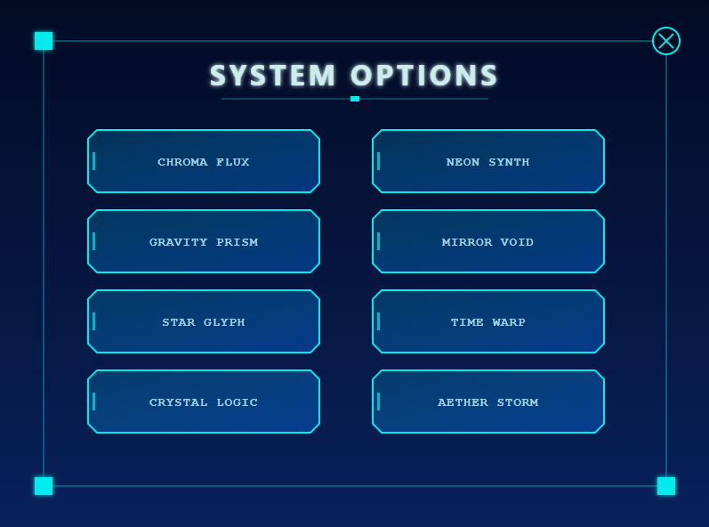 Cubic Options Menu