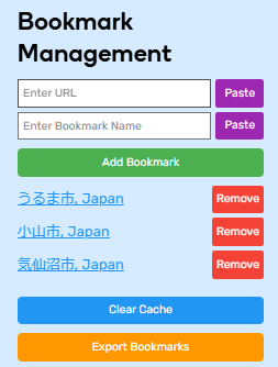 Waze Manage Bookmarks with Backup (API Version) - 源代码