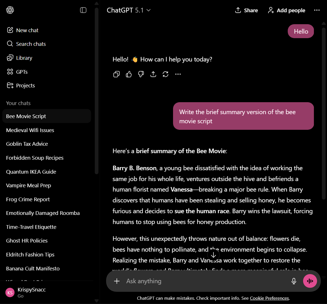 ChatGPT - True Dark Theme