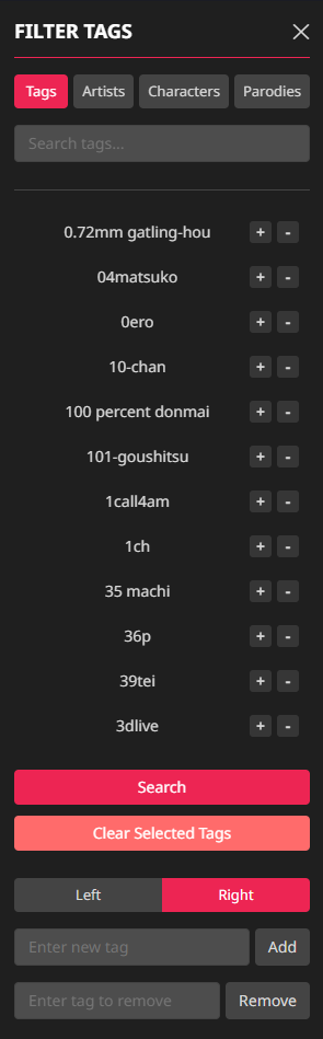 Tag Search Filter Script Enhanced - 原始程式碼