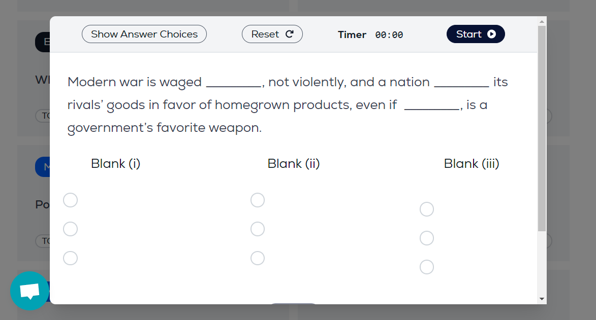 GregMat Cover Answer Choices Source code