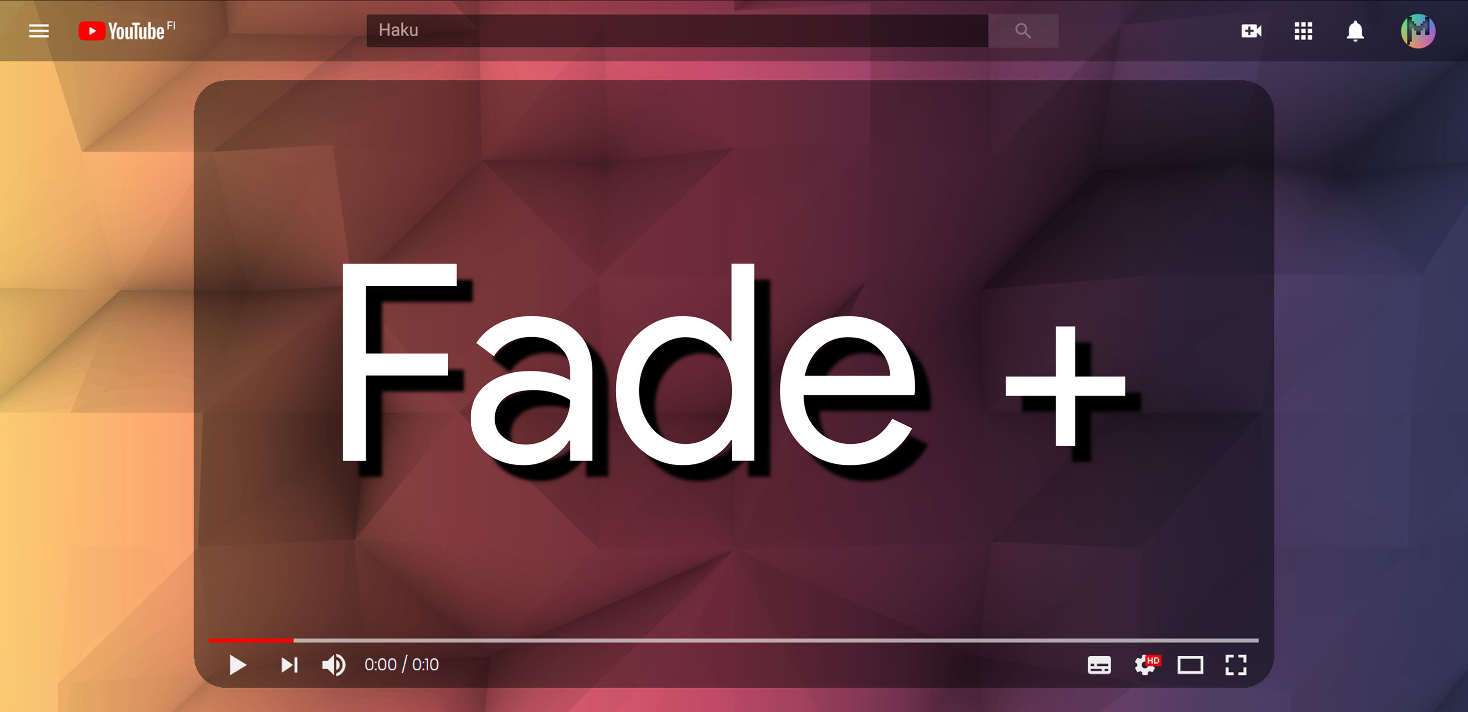 Fade+ for Youtube (Edge version)