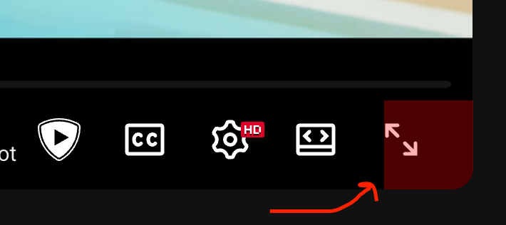 YouTube Fix Bottom Right Fullscreen Button after redesign 2025