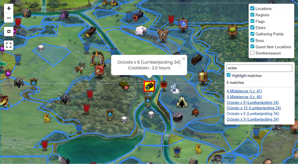 Mist Legacy Interactive Map Search