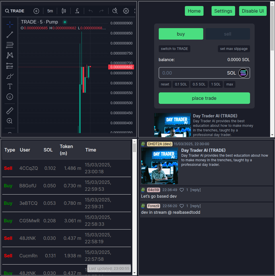 Pump.fun Enhanced Trading Interface