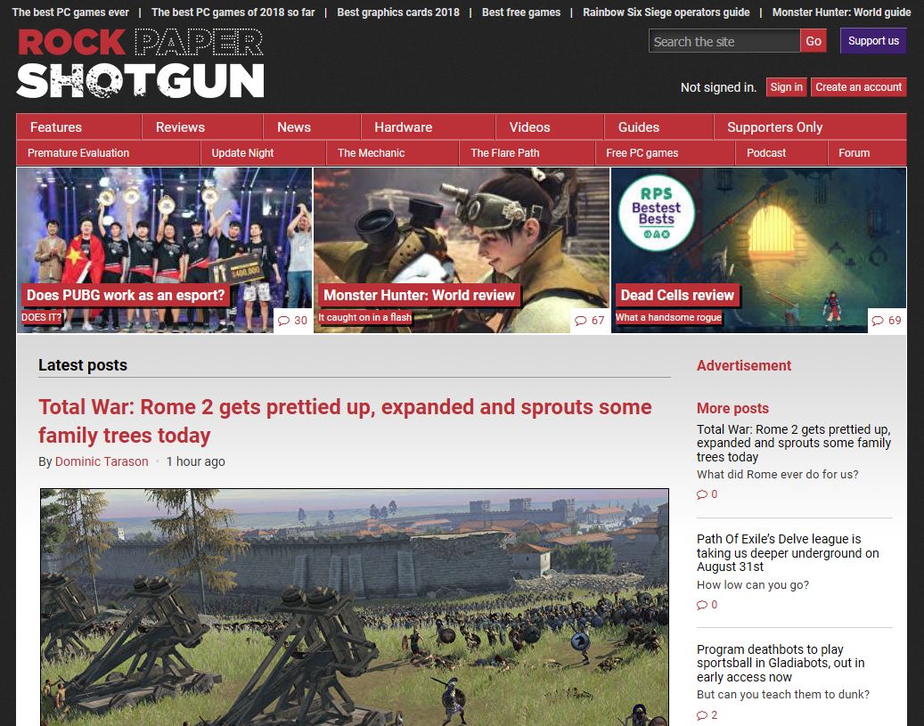 Old School Rock Paper Shotgun (RPS)