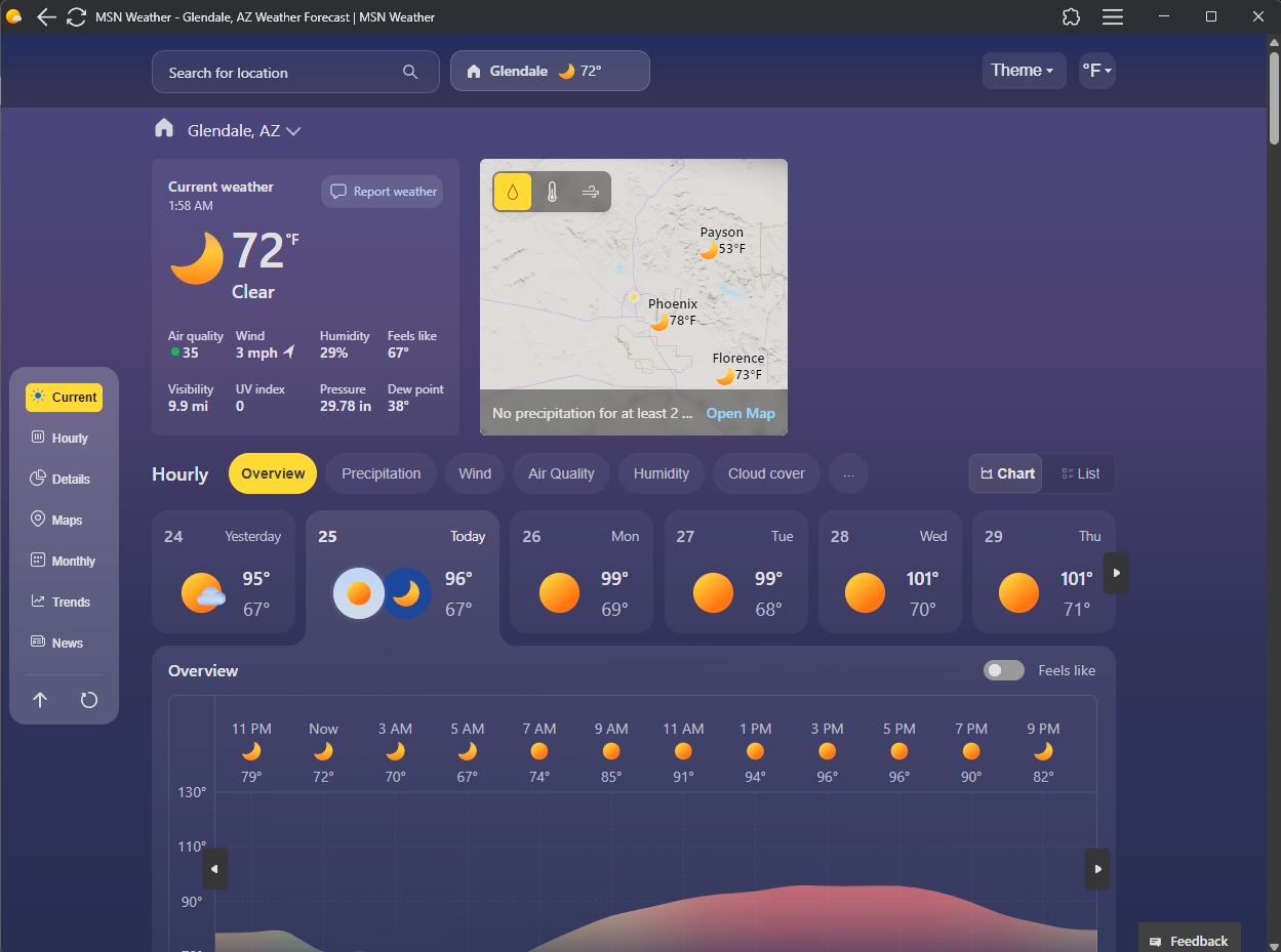 MSN weather app page fixer