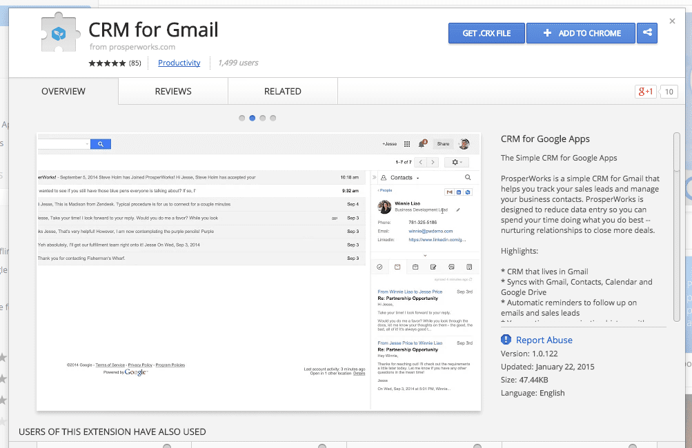 Get of extension from ChromeStore