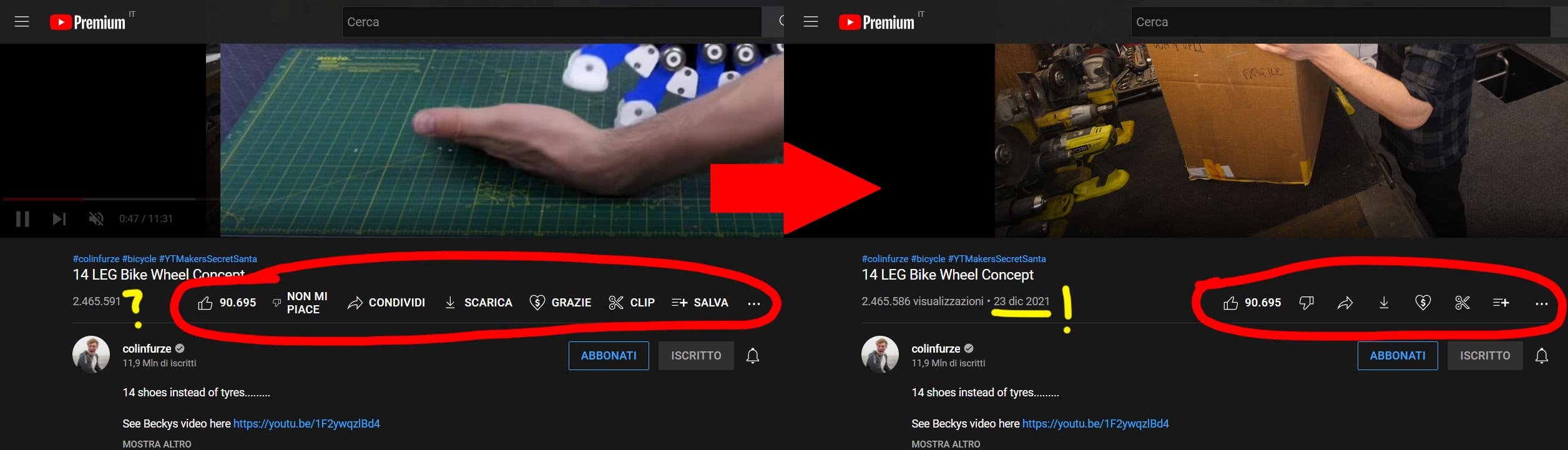 YouTube compact button labels Source code